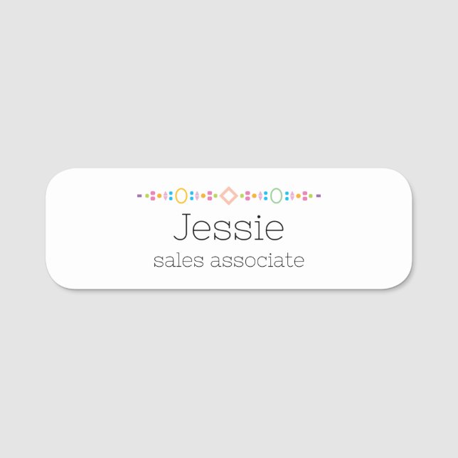 Modern and Simple Classic Name Tag Namnbricka (Framsida)