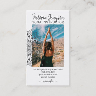 Modern andlig mandalafotoyoga visitkort