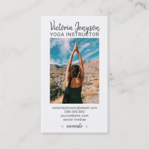 Modern andlig-meditationsfotoyoga visitkort