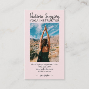Modern andlig-meditationsfotoyoga visitkort