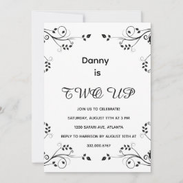 Modern andra födelsedag - foto julkort