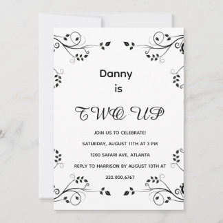 Modern andra födelsedag - foto julkort