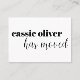 Modern ändring av Adress-kort för en person Visitkort