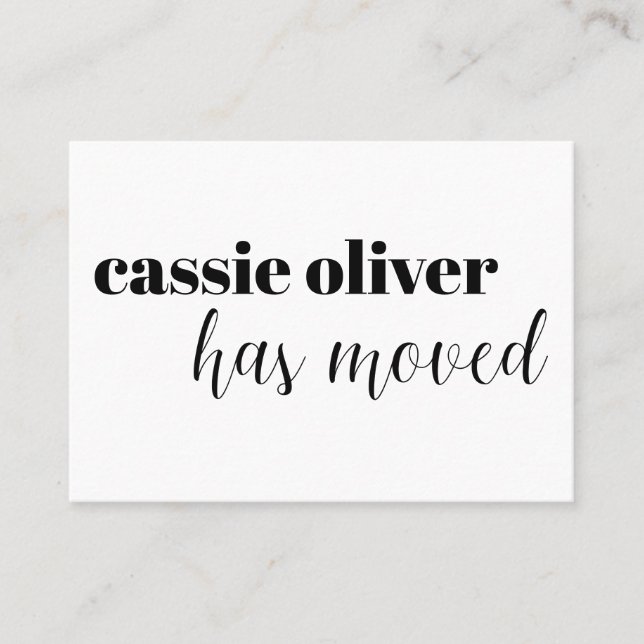 Modern ändring av Adress-kort för en person Visitkort (Framsida)