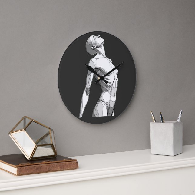 Modern Android Sketch - Minimalist Wall Clock Stor Klocka (Kontor)