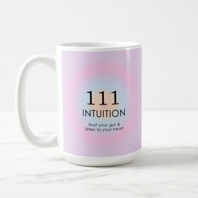 Modern Angel Numres Numerology 111-institutionen Kaffemugg (Vänster)
