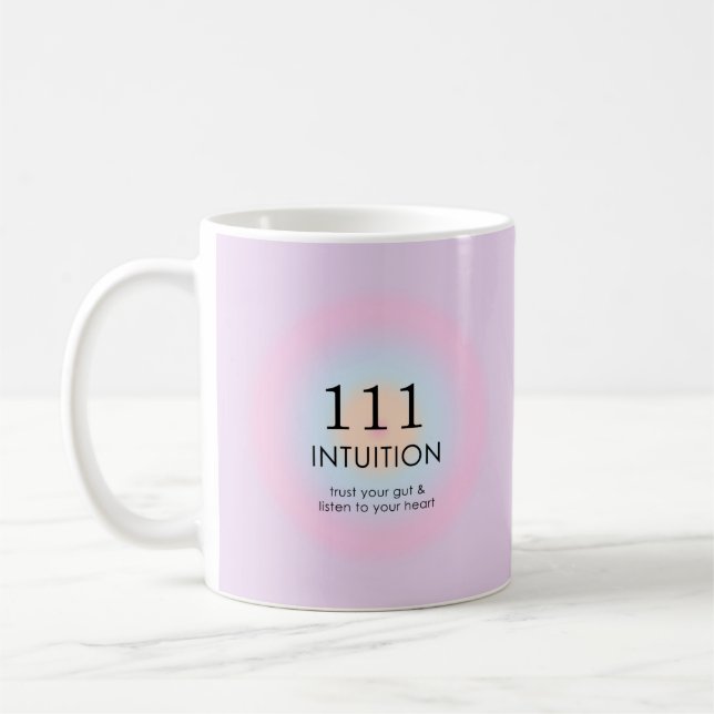 Modern Angel Numres Numerology 111-institutionen Kaffemugg (Vänster)