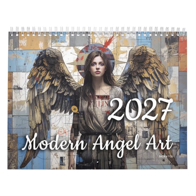 Modern ängelkonstkalender 2027 kalender (Omslag)