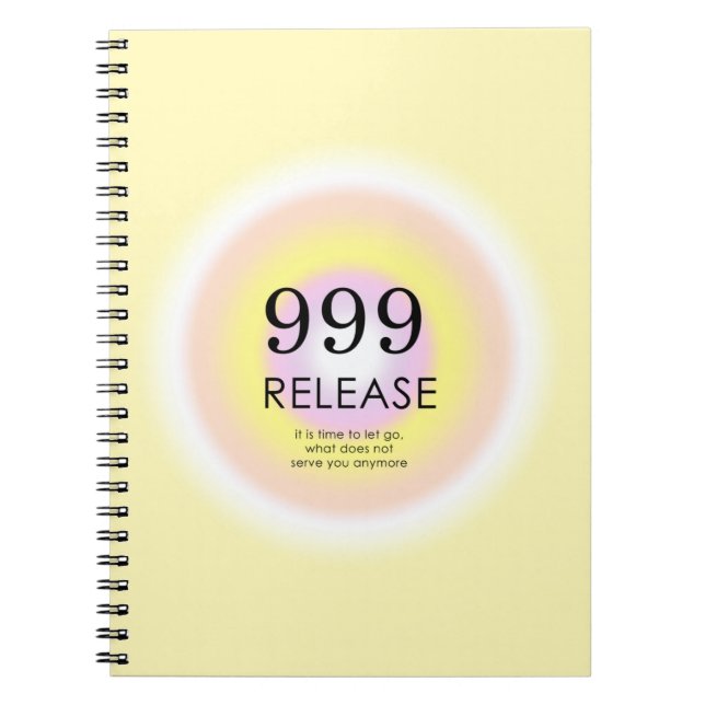 Modern ängelnumrering betyder 999 anteckningsbok (Framsidan)