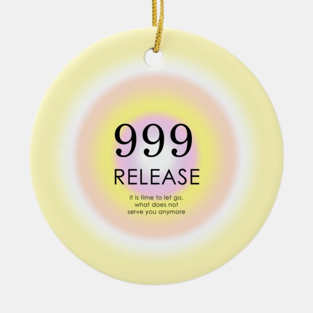 Modern ängelnumrering betyder 999 julgransprydnad keramik (Framsidan)