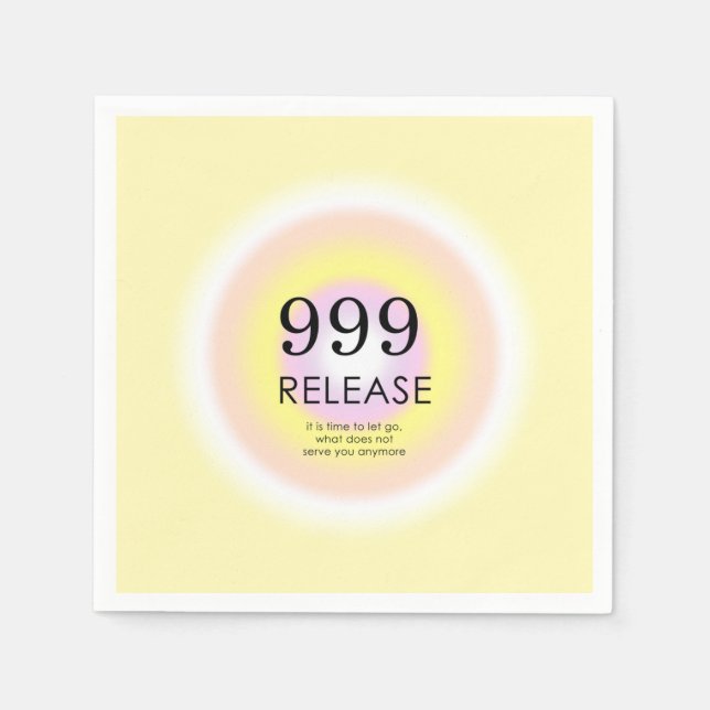 Modern ängelnumrering betyder 999 pappersservett (Framsidan)