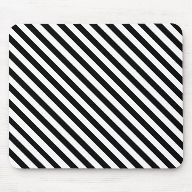 Modern Angled Black and White Rand Musmatta (Framsidan)