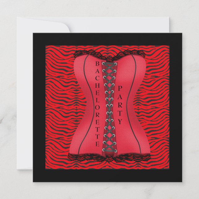 MODERN ANIMAL BACHELORETTE PARTY INVITATIONS INBJUDNINGAR (Framsida)