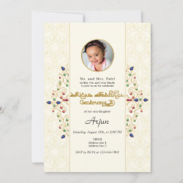 Modern Annaprashan Första Risceremoni Foto Inbjudningar