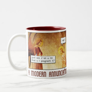 Modern Annunciationkaffemugg Två-Tonad Mugg