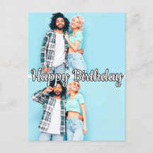 Modern Anpassad 2-bilders Mall Glad Födelsedag