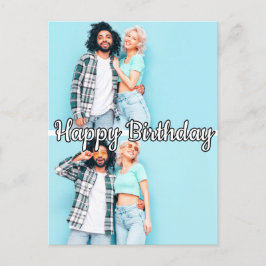 Modern Anpassad 2-bilders Mall Glad Födelsedag Vykort