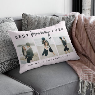Modern Anpassad Bästa Mamma Någonsin   3 Foto Lumbarkudde