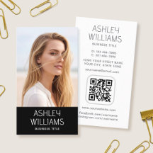 Modern anpassad foto färg QR-kod elegant svart