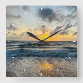 Modern anpassad fotokopia till Mint Simple Loely G Fyrkantig Klocka