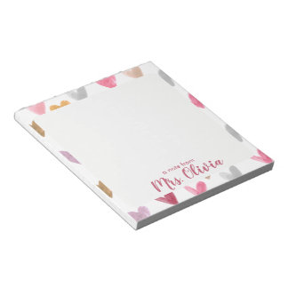 Modern Anpassad Lärare Skrivbord Notepad Anteckningsblock