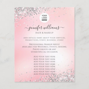 Modern Anpassad Logotyp Kampanj Glitter Rosa Flygblad