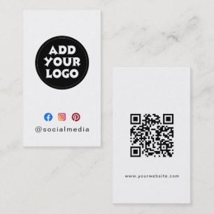 Modern Anpassad logotyp Sociala medier QR-kod webb Visitkort