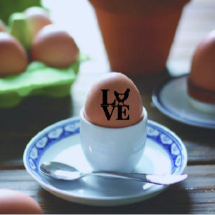 Modern anpassad svart text i Egg Kärlek Stämpel