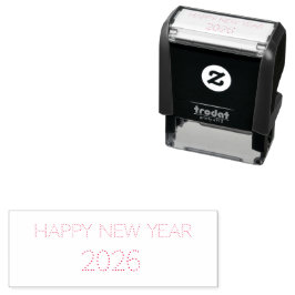 Modern Anpassad Text Gott Nytt År Självfärgande Stämpel