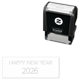 Modern Anpassad Text Gott Nytt År Självfärgande Stämpel