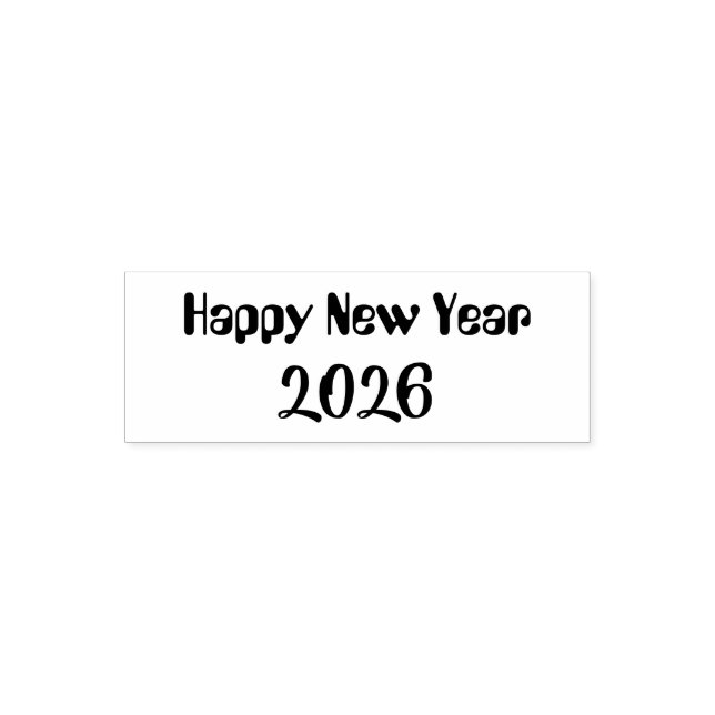 Modern Anpassad Text Gott Nytt År Självfärgande Stämpel (Design)