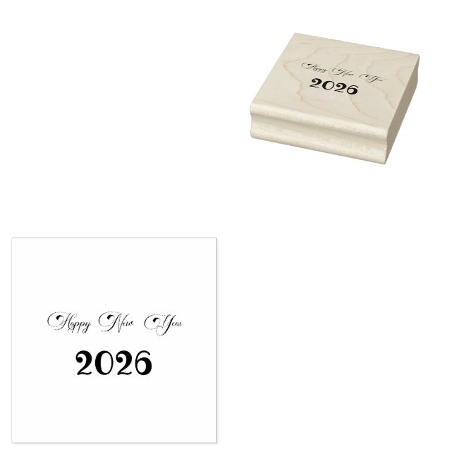 Modern Anpassad Text Gott Nytt År Stämpel (Stämplad)