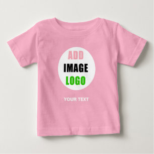 Modern Anpassade Business Logotyp Girl Rosa T Shirt