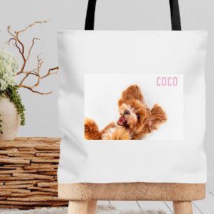 Modern Anpassade Foto Pet Tote Bag Tygkasse
