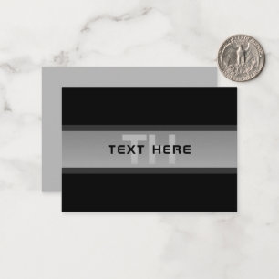 Modern Anpassade-lagrad text Svart och Grått Anteckningskort