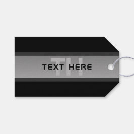 Modern Anpassade-lagrad text | Svart och Grått Presentetikett