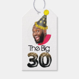 Modern anpassat 30:e födelsedag-foto presentetikett