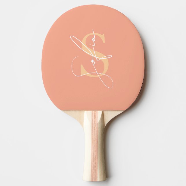 Modern, anpassat namnskript med minimalistnamn pingisracket (Framsidan)