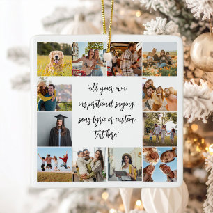 Modern Anpassningsbar 12 fotokollage med offert Julgransprydnad Keramik