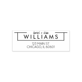 Modern | ANPASSNINGSBAR ADRESS FRIMÄRKE Självfärgande Stämpel