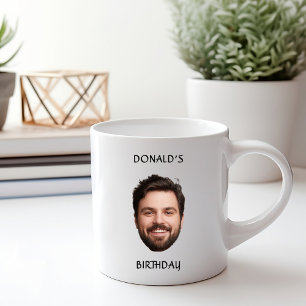 Modern Anpassningsbar Ansikte Funny Födelsedagsfes Kaffemugg