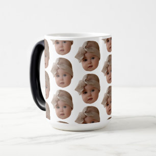Modern Anpassningsbar Ansikte Funny-foto baby ansi Magisk Mugg