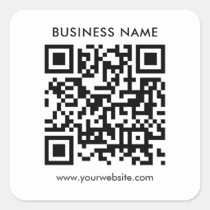 Modern Anpassningsbar av minimalistisk mall - QR-k Fyrkantigt Klistermärke