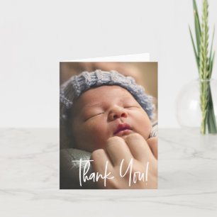 Modern Anpassningsbar Baby Photo Tack Meddelande