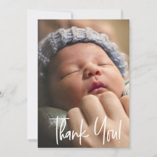 Modern Anpassningsbar Baby Photo Tack Script Meddelande