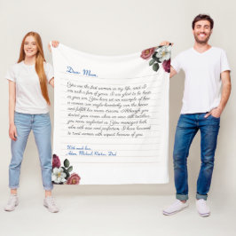 Modern Anpassningsbar bärbar dator handskriven kär Fleecefilt