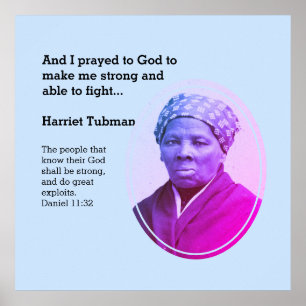 Modern Anpassningsbar Bible Verse HARRIET TUBMAN Q Poster