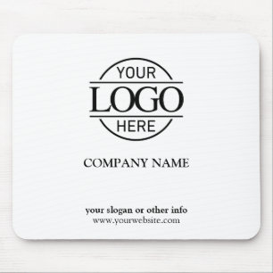 Modern Anpassningsbar Black & White Company Logoty Musmatta