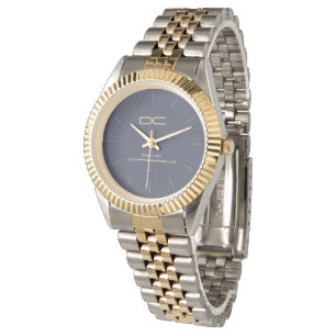 Modern Anpassningsbar Blue Silver Guld 2-tonsbrace Armbandsur