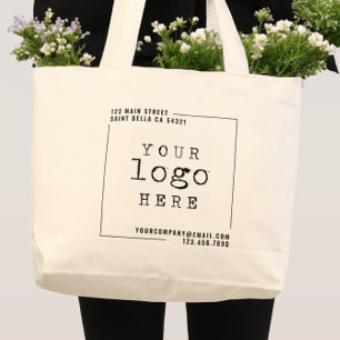 Modern Anpassningsbar Business Company Logotyp Jumbo Tygkasse